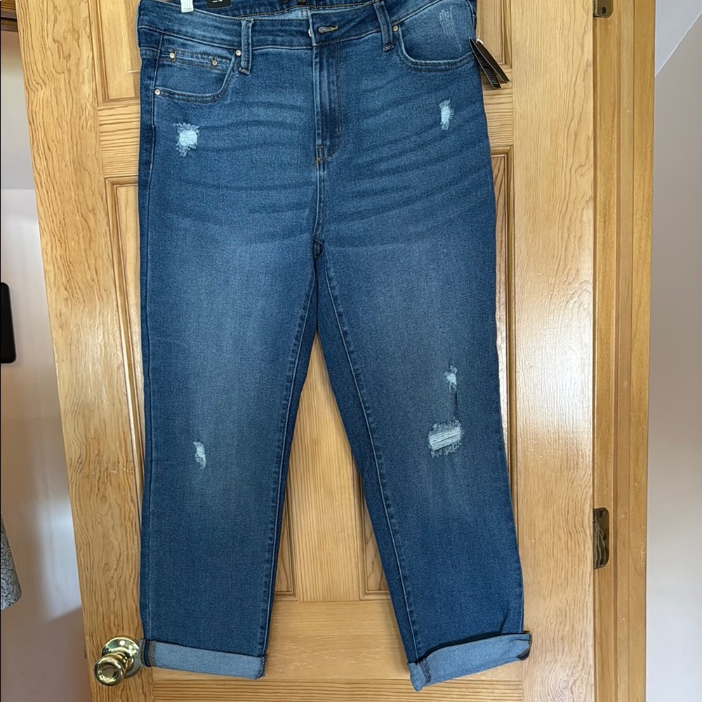RACHEL Rachel Roy Blue Ankle Cropped Jeans